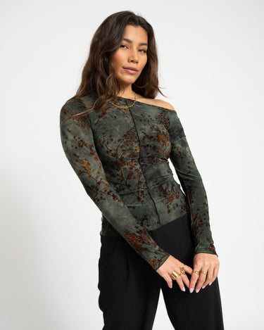 TILTIL Luna Longsleeve Green Flower - Things I Like Things I Love