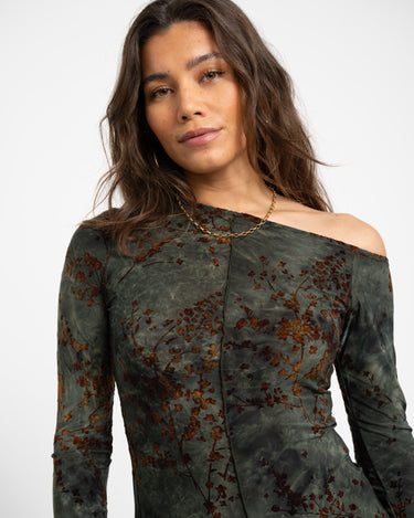 TILTIL Luna Longsleeve Green Flower - Things I Like Things I Love