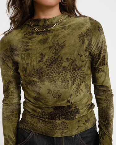TILTIL Luna Longsleeve Pleated Turtle Neck Green - Things I Like Things I Love