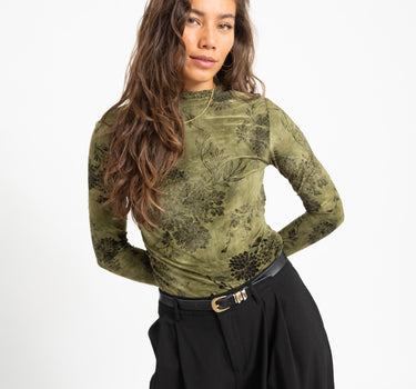 TILTIL Luna Longsleeve Pleated Turtle Neck Green - Things I Like Things I Love