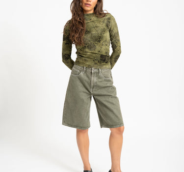 TILTIL Luna Longsleeve Pleated Turtle Neck Green - Things I Like Things I Love
