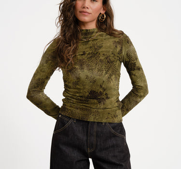 TILTIL Luna Longsleeve Pleated Turtle Neck Green - Things I Like Things I Love