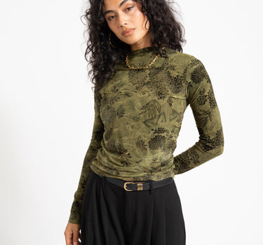 TILTIL Luna Longsleeve Pleated Turtle Neck Groen - Things I Like Things I Love