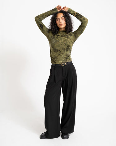 TILTIL Luna Longsleeve Pleated Turtle Neck Groen - Things I Like Things I Love