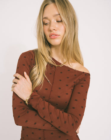 TILTIL Luna longsleeve Polkadot Bordeaux - Things I Like Things I Love