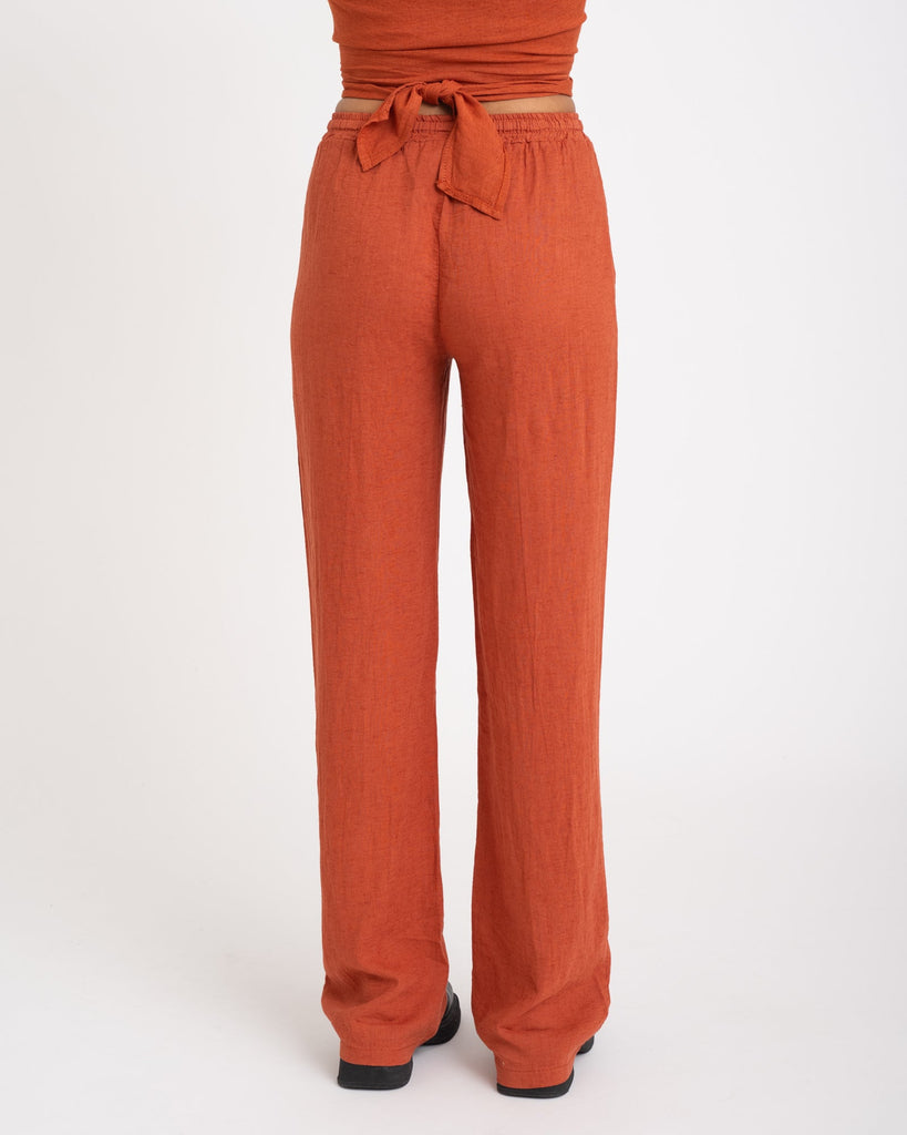 TILTIL Mailey Linen Pants Rust - Things I Like Things I Love