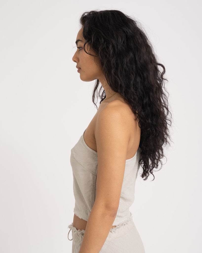 TILTIL Marlou One-Shoulder Top Linen Beige - Things I Like Things I Love