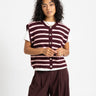 TILTIL Maya Striped Spencer One Size Bordeaux - Things I Like Things I Love
