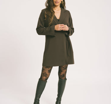 TILTIL Meau Blazer Dress Brown - Things I Like Things I Love