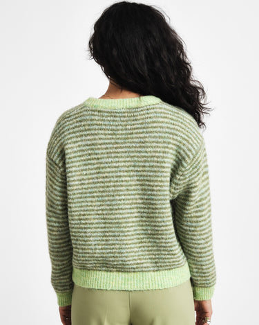 TILTIL Melis Cardigan Striped Matcha Green One Size - Things I Like Things I Love
