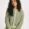TILTIL Melis Cardigan Striped Matcha Green One Size - Things I Like Things I Love