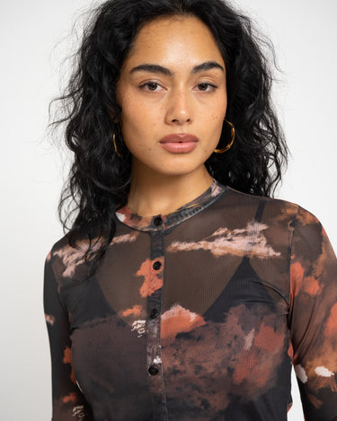 TILTIL Mesh Buttoned Longsleeve Black - Things I Like Things I Love