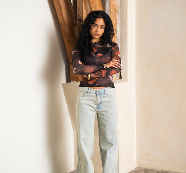 TILTIL Mesh Buttoned Longsleeve Black - Things I Like Things I Love