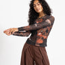 TILTIL Mesh Buttoned Longsleeve Black/Orange - Things I Like Things I Love