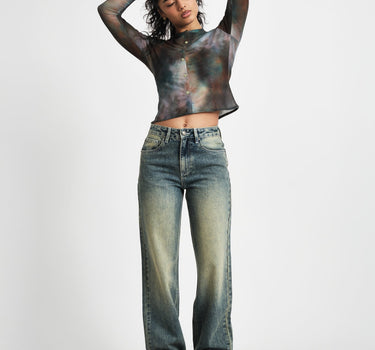 TILTIL Mesh Buttoned Longsleeve Terra - Things I Like Things I Love