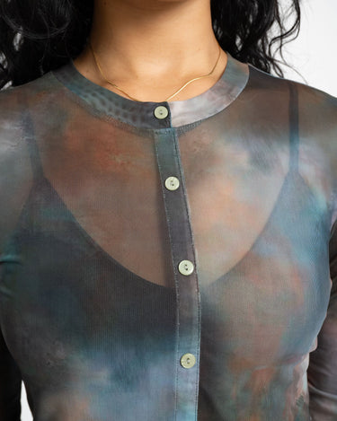 TILTIL Mesh Buttoned Longsleeve Terra - Things I Like Things I Love