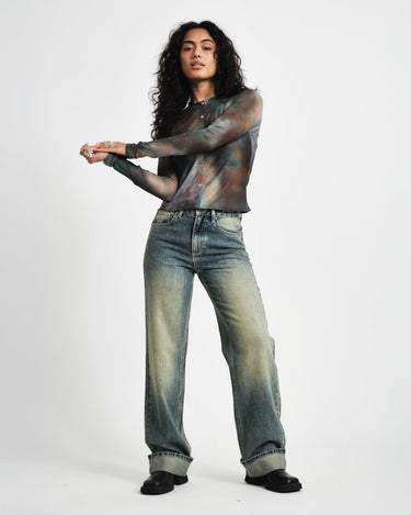 TILTIL Mesh Buttoned Longsleeve Terra - Things I Like Things I Love