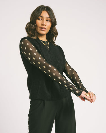 TILTIL Mesh Longsleeve Dotted Gold - Things I Like Things I Love