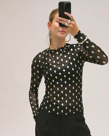 TILTIL Mesh Longsleeve Dotted Gold - Things I Like Things I Love