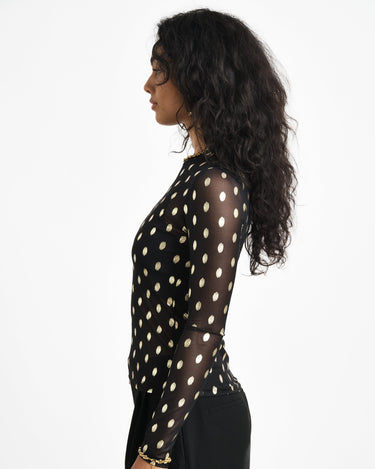 TILTIL Mesh Longsleeve Dotted Gold - Things I Like Things I Love