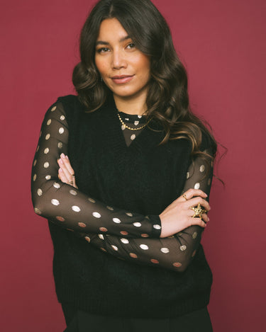 TILTIL Mesh Longsleeve Dotted Gold - Things I Like Things I Love