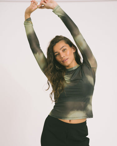 TILTIL Mesh Longsleeve Faded Green - Things I Like Things I Love