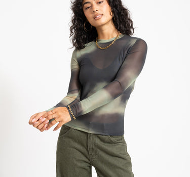 TILTIL Mesh Longsleeve Faded Groen - Things I Like Things I Love