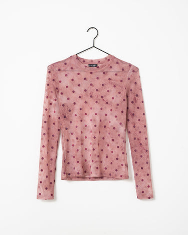 TILTIL Mesh Polkadot Longsleeve Dustypink - Things I Like Things I Love
