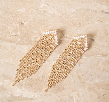 TILTIL Metal Extra Strass Earrings Gold - Things I Like Things I Love