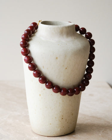 TILTIL Mexx Bead Necklace Bordeaux - Things I Like Things I Love