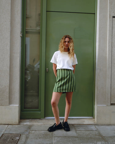 TILTIL Meya Striped Skirt Green - Things I Like Things I Love