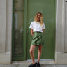 TILTIL Meya Striped Skirt Green - Things I Like Things I Love