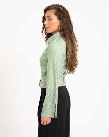 TILTIL Mica Blouse Green Flower - Things I Like Things I Love