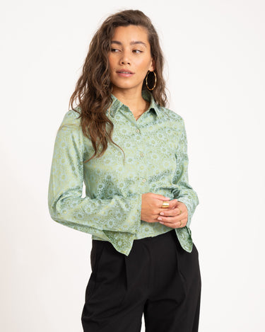 TILTIL Mica Blouse Green Flower - Things I Like Things I Love