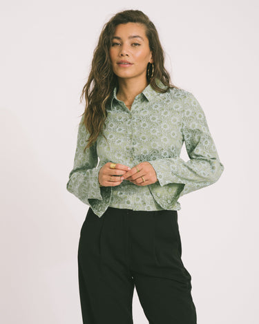 TILTIL Mica Blouse Green Flower - Things I Like Things I Love