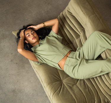 TILTIL Mida Shortsleeve Zipper Jacket Green - Things I Like Things I Love