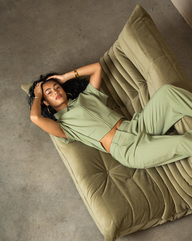 TILTIL Mida Shortsleeve Zipper Jacket Green - Things I Like Things I Love