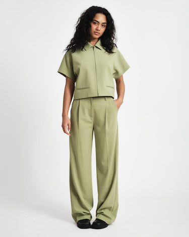 TILTIL Mida Shortsleeve Zipper Jacket Green - Things I Like Things I Love