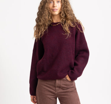 TILTIL Milana Crew Pullover Burgundy - Things I Like Things I Love