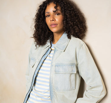 TILTIL Milo Zipper Jacket Light Blue - Things I Like Things I Love