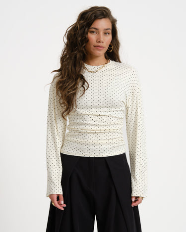 TILTIL Mimi Polka Longsleeve Offwhite - Things I Like Things I Love