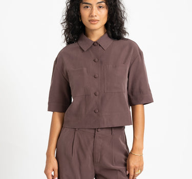 TILTIL Mine Shortsleeve Blouse Bruin - Things I Like Things I Love