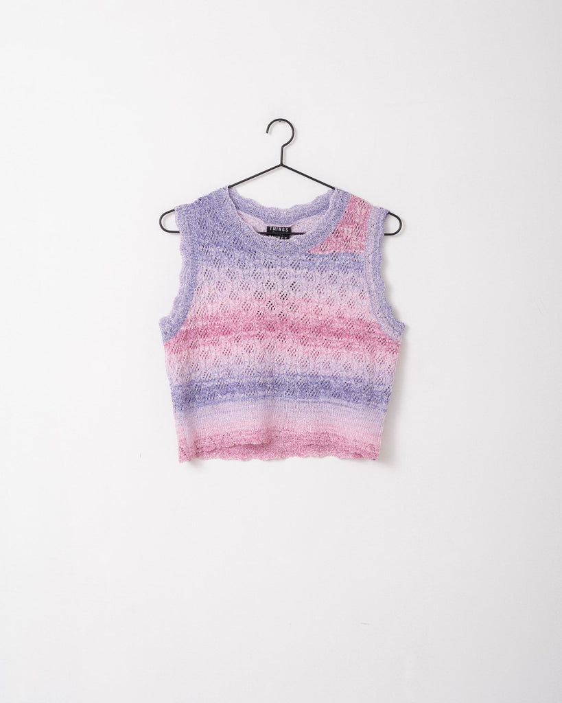 TILTIL Mira Knitted Singlet Purple Blue One Size - Things I Like Things I Love
