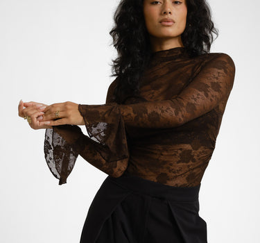 TILTIL Mira Lace Longsleeve Bruin - Things I Like Things I Love