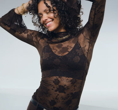 TILTIL Mira Lace Longsleeve Bruin - Things I Like Things I Love