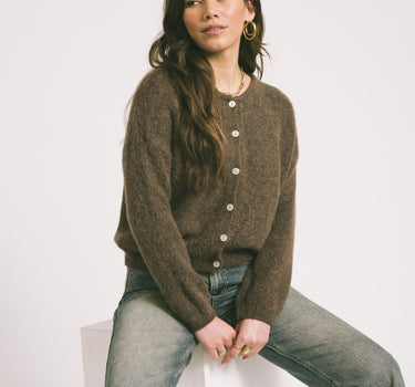 TILTIL Mirre Knitted Cardigan Brown One Size - Things I Like Things I Love