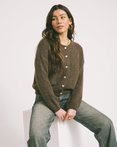 TILTIL Mirre Knitted Cardigan Brown One Size - Things I Like Things I Love