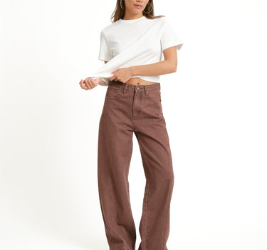 TILTIL Missy HR Relaxed Seam Jeans Bordeaux - Things I Like Things I Love