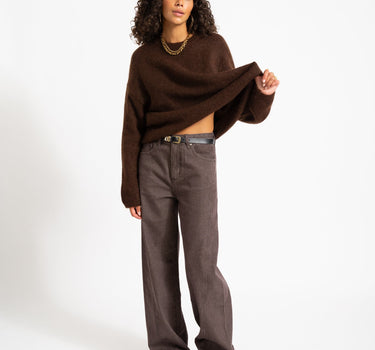 TILTIL Missy HR Relaxed Seam Jeans Bruin - Things I Like Things I Love