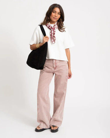 TILTIL Missy HR Relaxed Seam Jeans Pink - Things I Like Things I Love